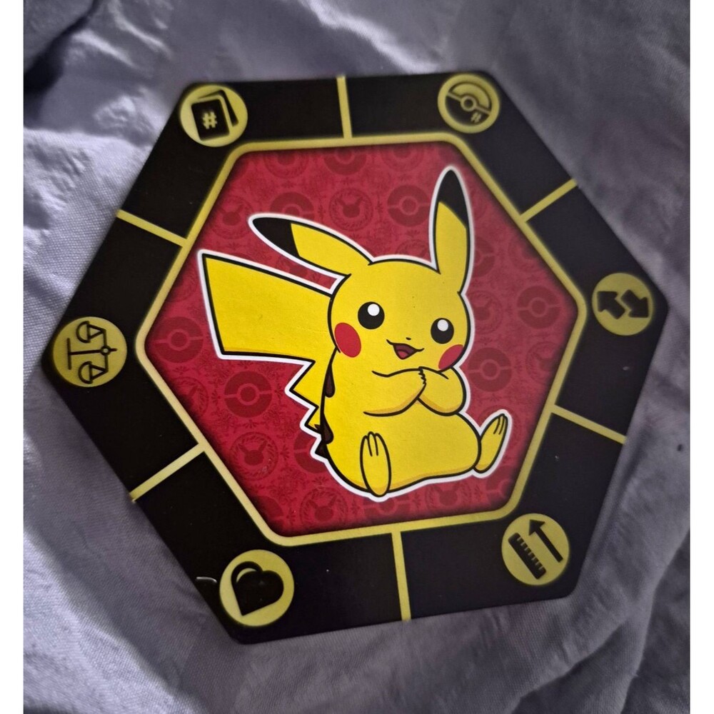 McDonald's Pokémon Pikachu & Poké Ball 2-Sided Hexagon Card 2023